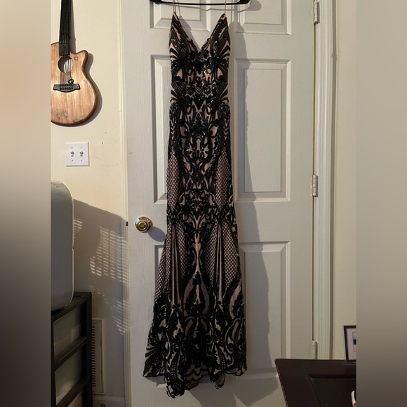 black and tan prom dress - Picture 4 of 7